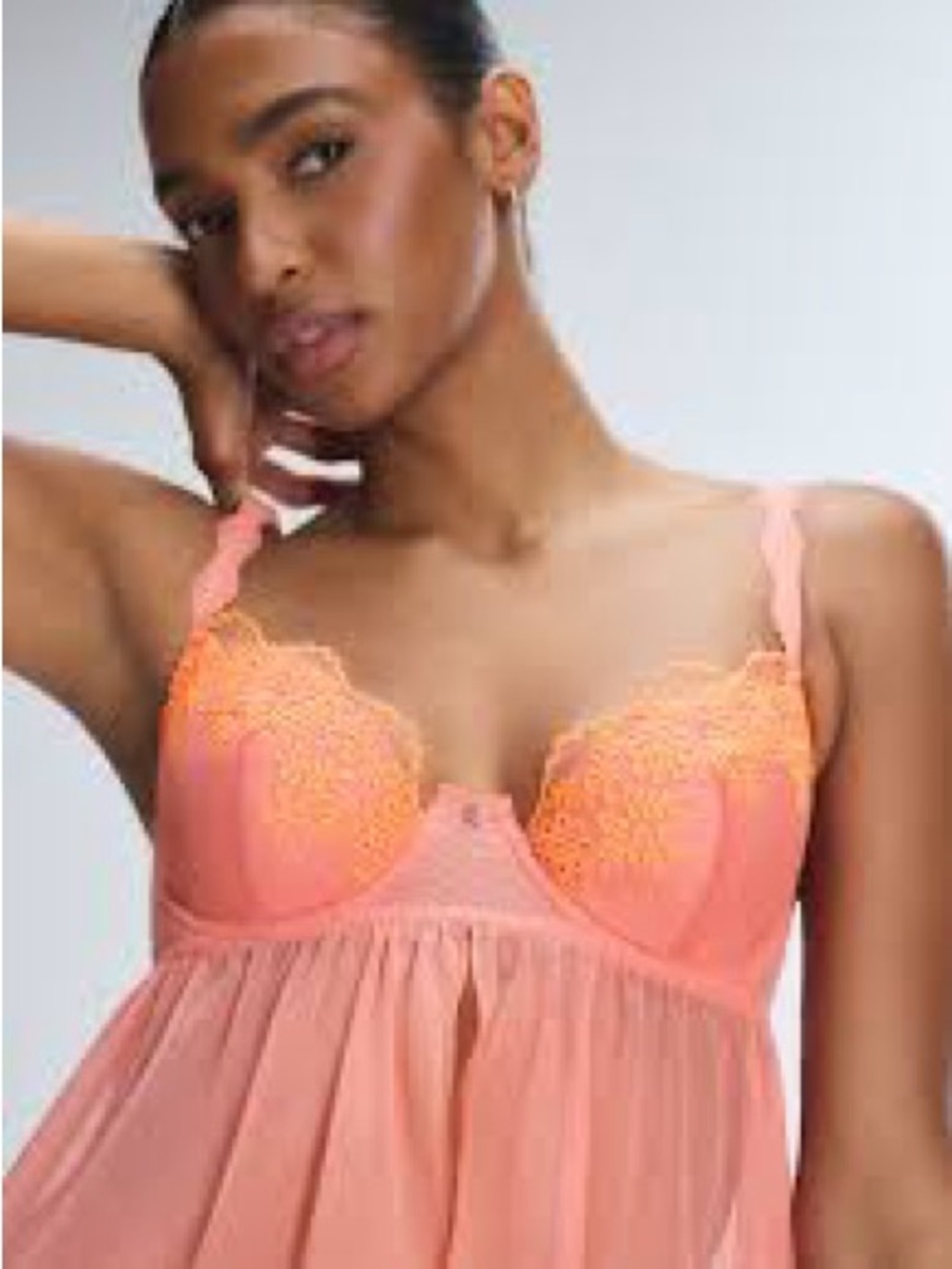 Savage X Fenty In Your Daydreams Babydoll Slip  underwire sheer Size X Large